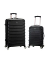 Rockland 2-pc. Hardside Luggage Set In Black With Black Caps