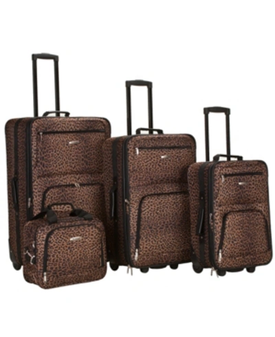 Rockland 4-pc. Softside Luggage Set In Cheetah