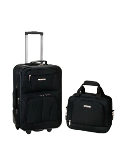 Rockland 2-pc. Pattern Softside Luggage Set In Black  Grey