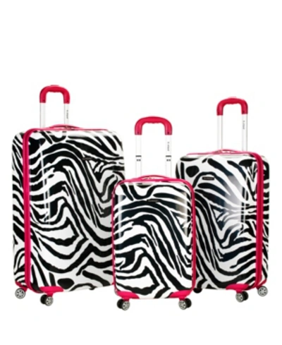 Rockland 3-pc. Hardside Luggage Set In Pink Zebra