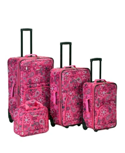 Rockland 4-pc. Softside Luggage Set In Pink Paisley