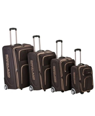 Rockland Varsity Polo 4-pc. Softside Luggage Set In Brown