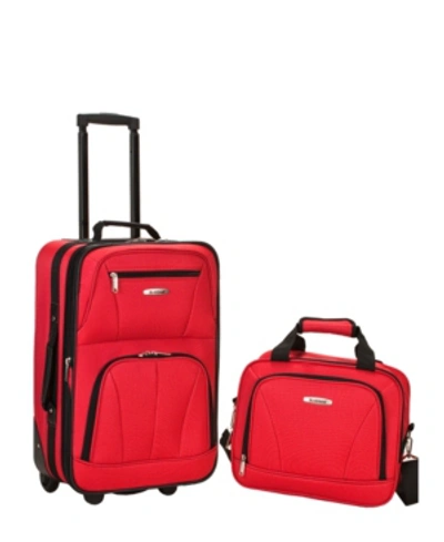 Rockland 2-pc. Pattern Softside Luggage Set In Red