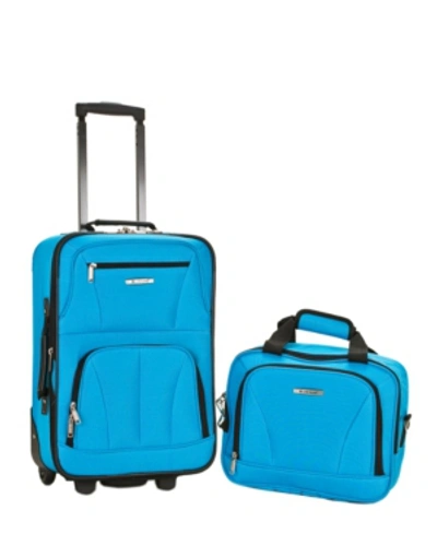 Rockland 2-pc. Pattern Softside Luggage Set In Turquoise