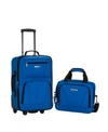 Rockland 2-pc. Pattern Softside Luggage Set In Blue