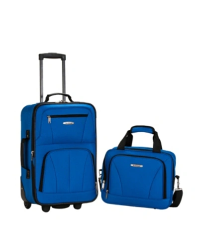 Rockland 2-pc. Pattern Softside Luggage Set In Blue