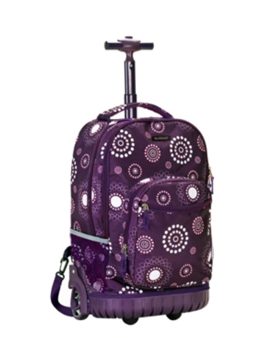 Rockland 19" Rolling Backpack In Purple