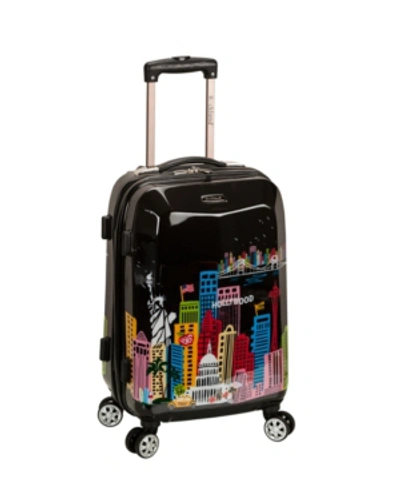 Rockland New York 20" Hardside Carry-on Spinner In Black 1