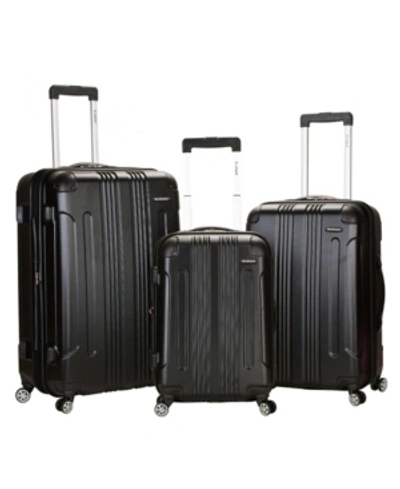 Rockland Sonic 3-pc. Hardside Luggage Set In Black