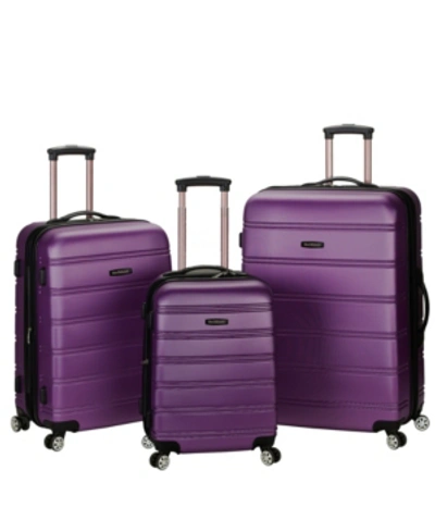 Rockland Melbourne 3-pc. Hardside Luggage Set In Purple
