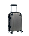 Rockland Sonic 20" Hardside Carry-on Spinner In Silver