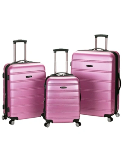 Rockland Melbourne 3-pc. Hardside Luggage Set In Pink