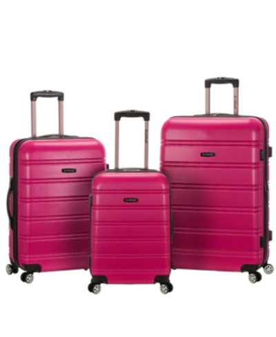 Rockland Melbourne 3-pc. Hardside Luggage Set In Magenta