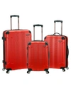Rockland Sonic 3-pc. Hardside Luggage Set In Red