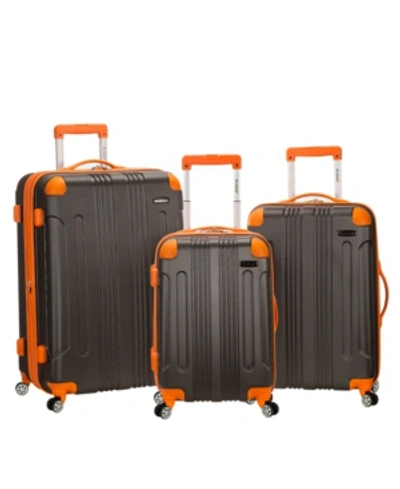 Rockland Sonic 3-pc. Hardside Luggage Set In Charcoal