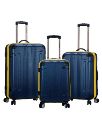 Rockland Sonic 3-pc. Hardside Luggage Set In Navy