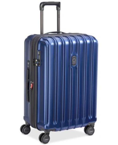 Delsey Connectech 25" Expandable Spinner Suitcase, Created For Macy's In Matte Blue