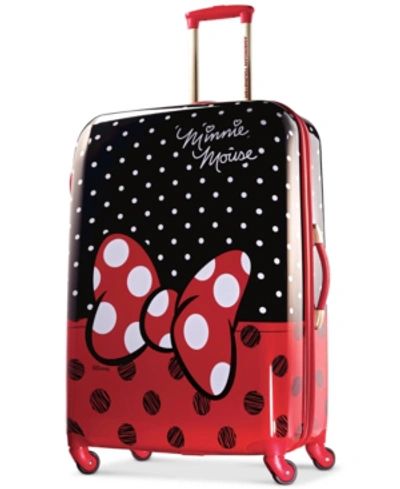 American Tourister Disney Minnie Mouse Red Bow 28" Hardside Spinner Suitcase In Minnie Mouse Red Bow Print
