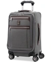 Travelpro Platinum Elite 20" Business Plus Softside Carry-on Spinner In Vintage Grey