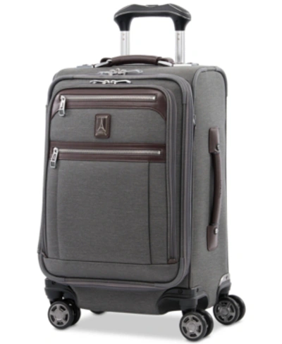 Travelpro Platinum Elite 20" Business Plus Softside Carry-on Spinner In Vintage Grey