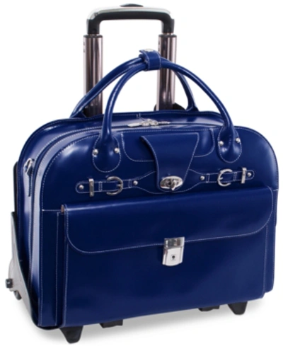 Mcklein Roseville Detachable Wheeled Briefcase In Navy