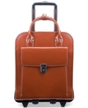 Mcklein La Grange Detachable Wheeled Briefcase In Brown