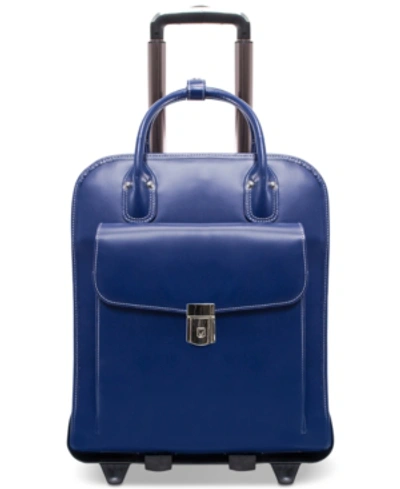 Mcklein La Grange Detachable Wheeled Briefcase In Navy