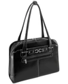 Mcklein Oak Grove Leather Laptop Briefcase In Black