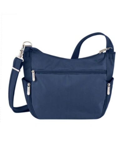 Travelon Anti-theft Classic Crossbody Bucket Bag In Dark Blue