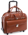 Mcklein Roseville Detachable Wheeled Briefcase In Brown