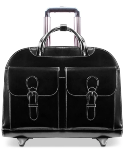 Mcklein Davis Wheeled Briefcase In Black