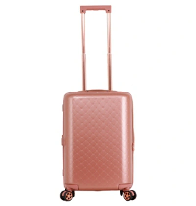 Triforce Luggage Triforce David Tutera Malibu 22" Carry On Spinner Luggage In Rose Gold