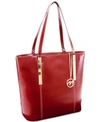Mcklein Cristina Leather Tote In Red