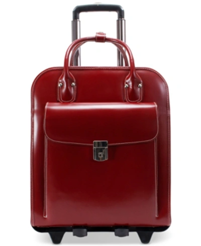 Mcklein La Grange Detachable Wheeled Briefcase In Red