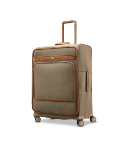 Hartmann Herringbone Dlx Medium Journey Expandable Spinner Suitcase In Terracotta Herringbone