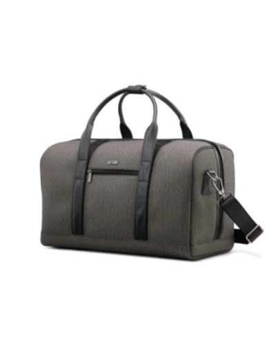 Hartmann Herringbone Dlx Weekender Duffel Bag In Black Herringbone