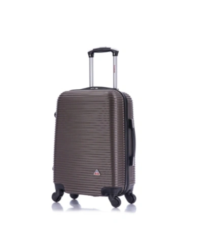 Inusa Royal 20" Lightweight Hardside Spinner Carry-on Luggage In Brown