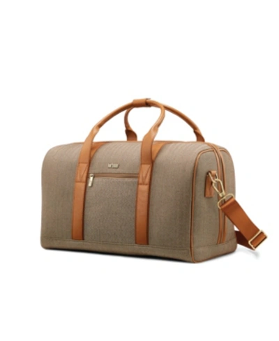 Hartmann Herringbone Dlx Weekender Duffel Bag In Terracotta Herringbone