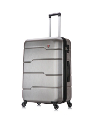 Dukap Rodez 28" Lightweight Hardside Spinner Luggage In Silver