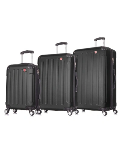 Dukap Intely 3-pc. Hardside Tech Luggage Set In Black