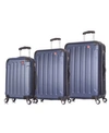 Dukap Intely 3-pc. Hardside Tech Luggage Set In Blue
