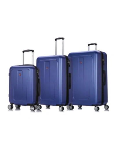 Dukap Crypto 3-pc. Hardside Luggage Set In Blue