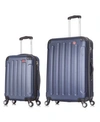 Dukap Intely 2-pc. Hardside Luggage Set With Usb Port In Blue