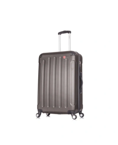 Dukap Intely 28" Hardside Spinner Luggage With Integrated Weight Scale In Grey