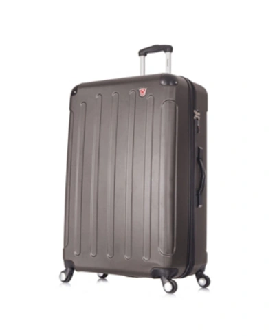 Dukap Intely 32" Hardside Spinner Luggage With Integrated Weight Scale In Grey