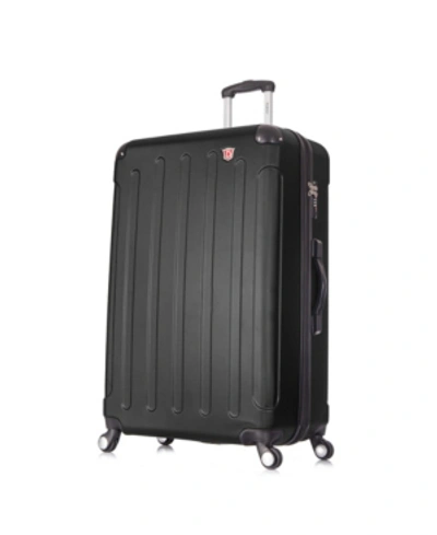 Dukap Intely 32" Hardside Spinner Luggage With Integrated Weight Scale In Black