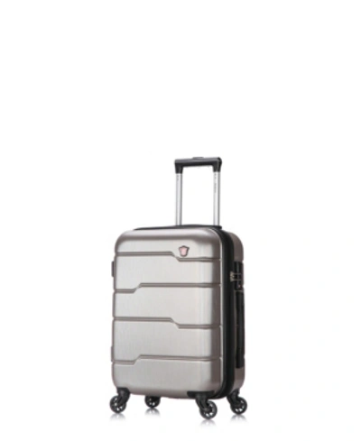 Dukap Rodez 20" Lightweight Hardside Spinner Carry-on Luggage In Silver