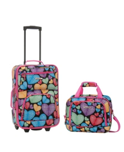 Rockland 2-pc. Pattern Softside Luggage Set In Hearts