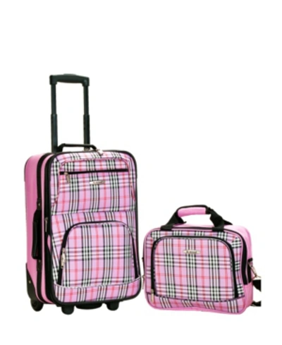 Rockland 2-pc. Pattern Softside Luggage Set In Pink Plaid