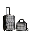 Rockland 2-pc. Pattern Softside Luggage Set In Black Plaid